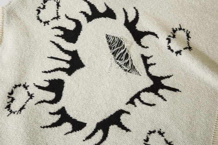 Heart Round Neck Sweater For Men