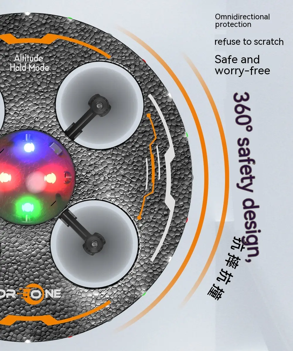 Remote Control Flying Saucer Drop-resistant Luminous Children UAV Toy
