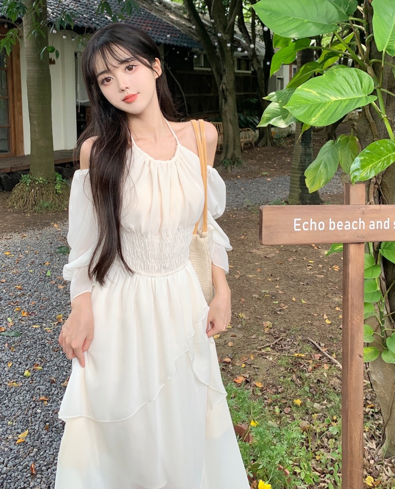 Halter Off-Shoulder Dress, picture 3 of 9