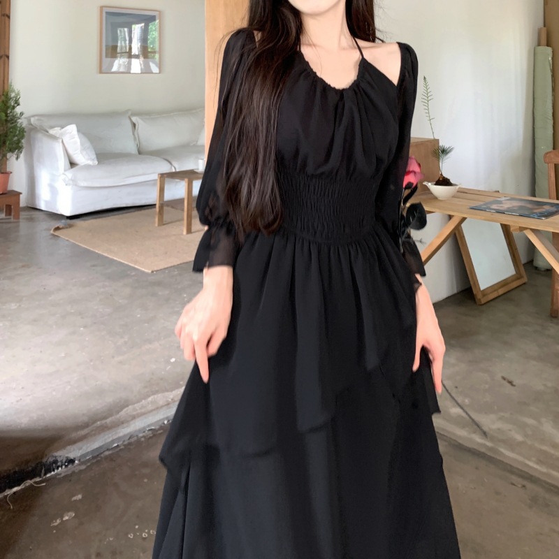 Halter Off-Shoulder Dress