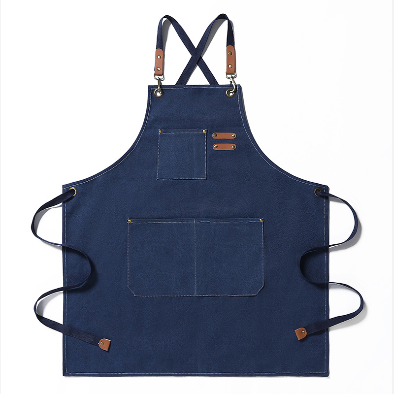 Title 5, Thickened Canvas Jean Apron Household Barista K...