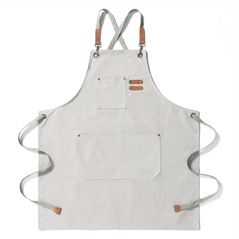 Title 6, Thickened Canvas Jean Apron Household Barista K...