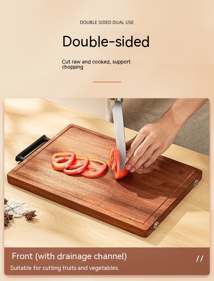 Title 1, Ebony Cutting Board Solid Wood Household Cuttin...