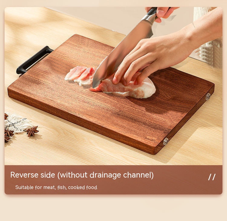 Title 4, Ebony Cutting Board Solid Wood Household Cuttin...