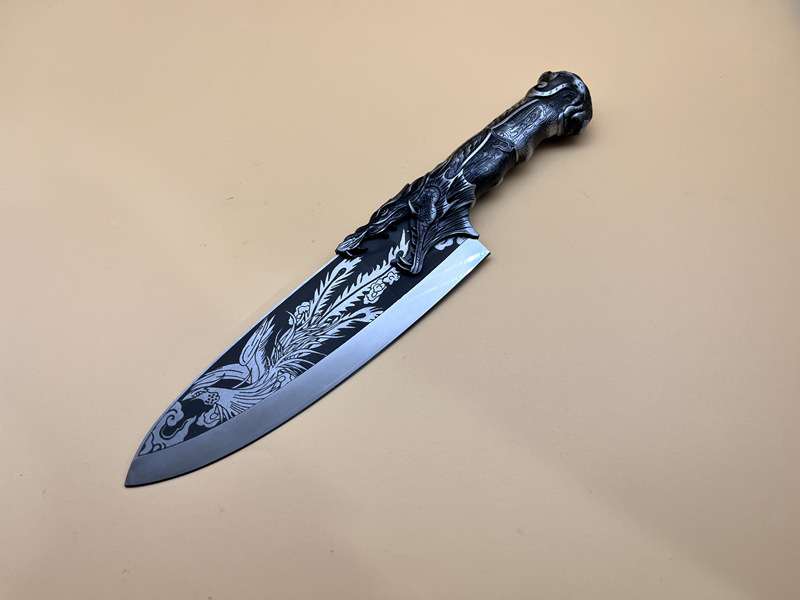 Title 1, Hand-forged Boning Knife Like Dragons Flying An...