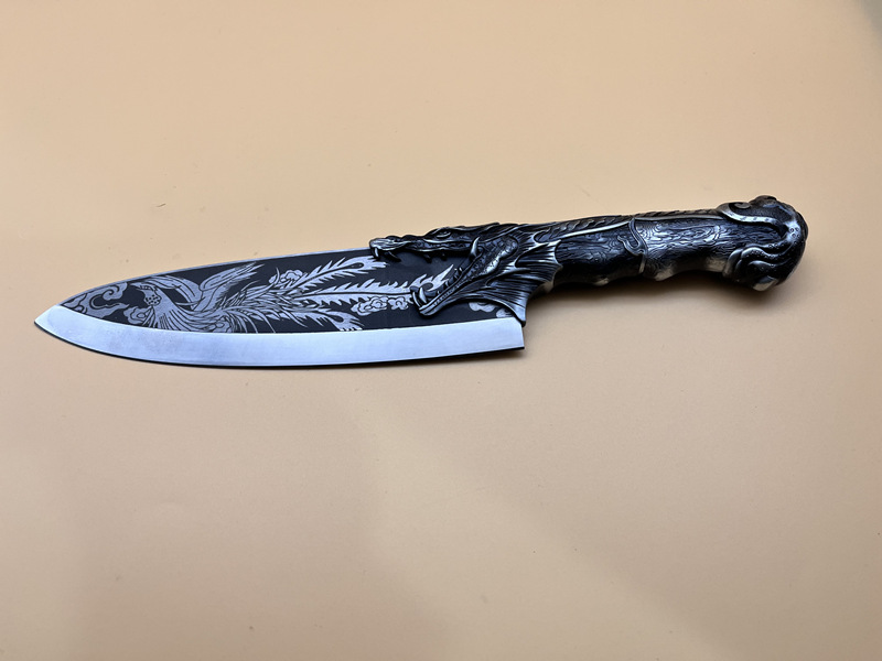 Title 3, Hand-forged boning knife like dragons flying an...