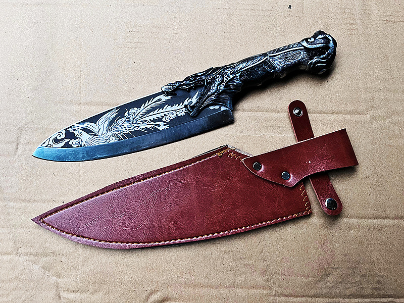 Title 7, Hand-forged Boning Knife Like Dragons Flying An...