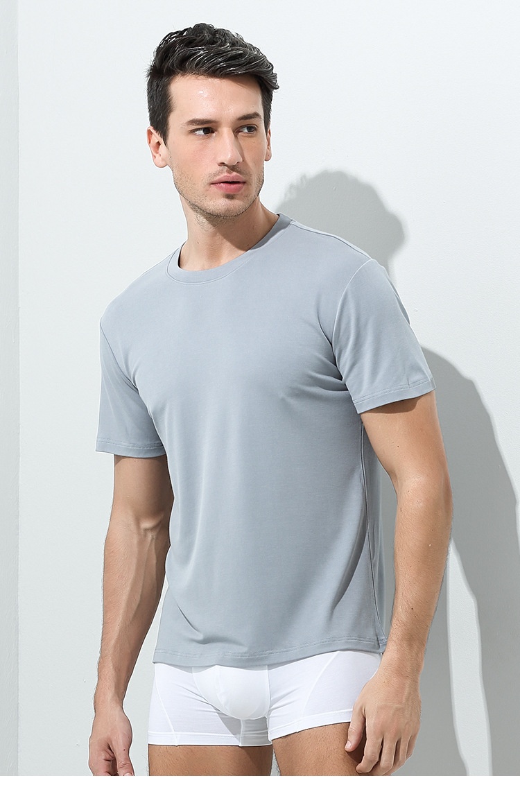 Title 7, T-shirt en modal manches courtes homme col rond...