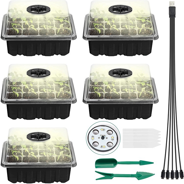 Title 8, 12-Cell Seedling Pot with Grow Lamp for Healthy...