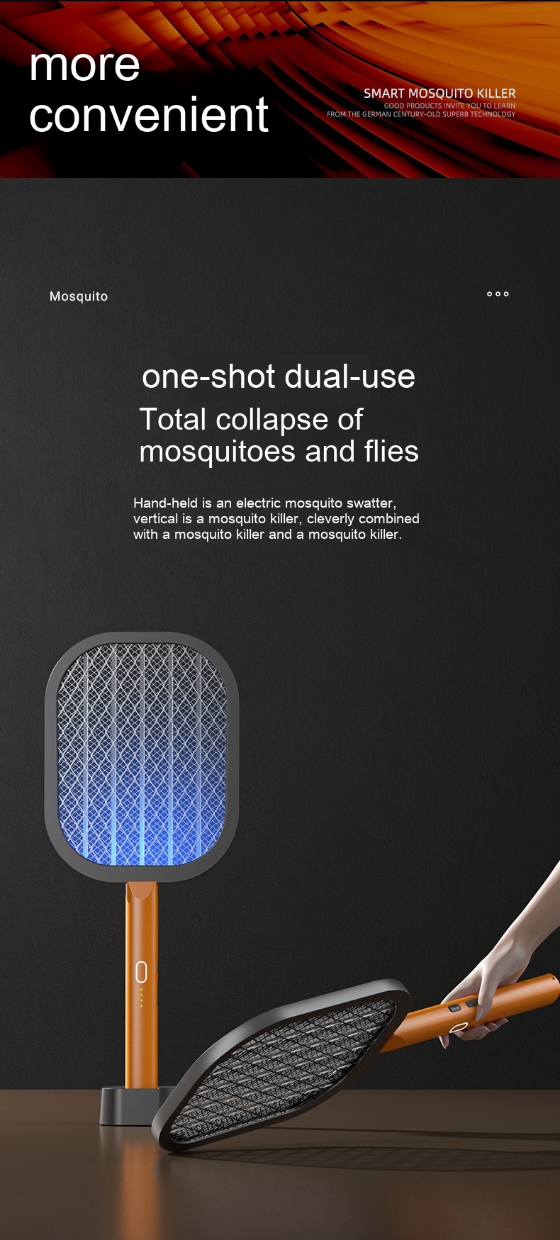 Mosquito Swatter Household Rechargeable Two-in-one