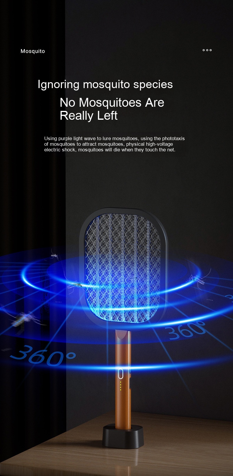 Mosquito Swatter Household Rechargeable Two-in-one