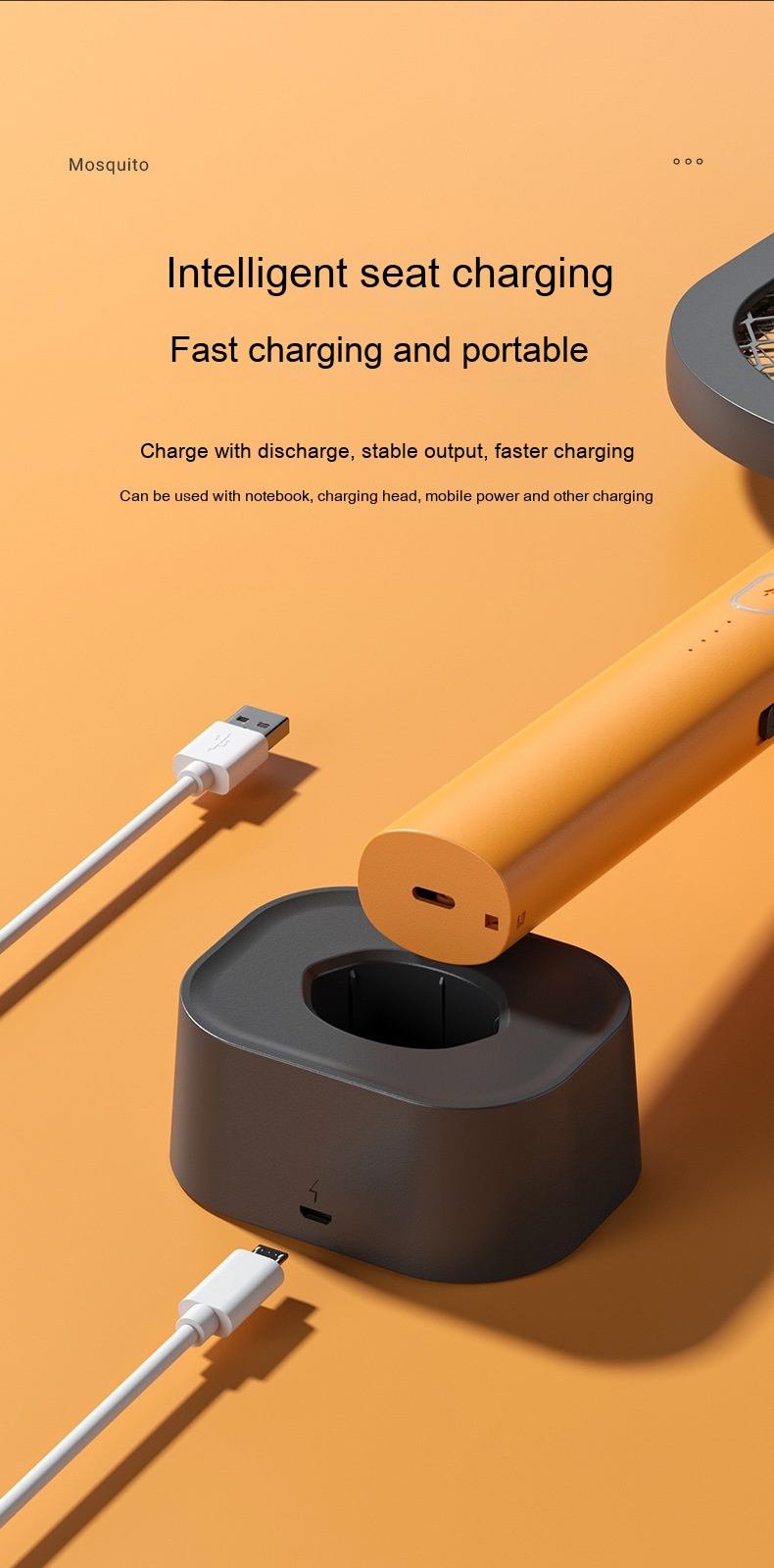 Mosquito Swatter Household Rechargeable Two-in-one