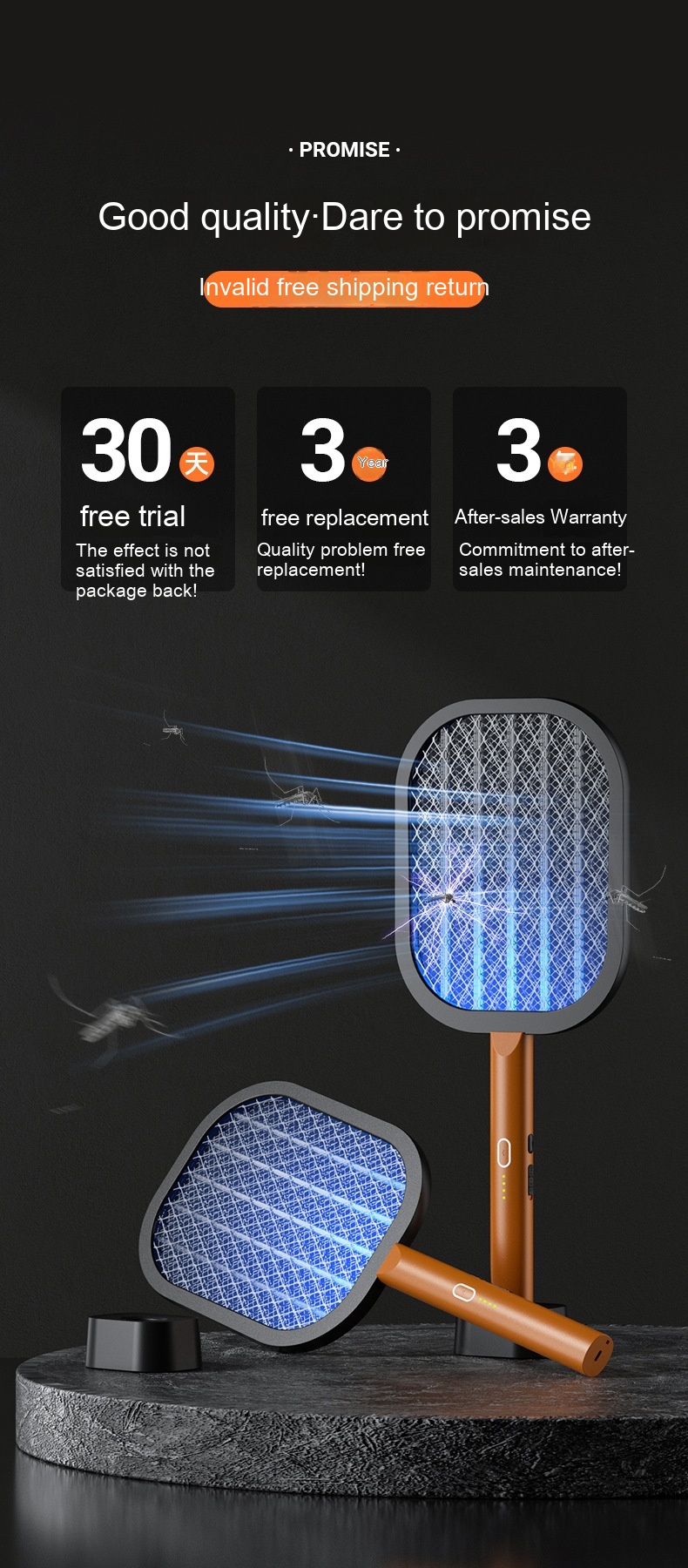 Mosquito Swatter Household Rechargeable Two-in-one