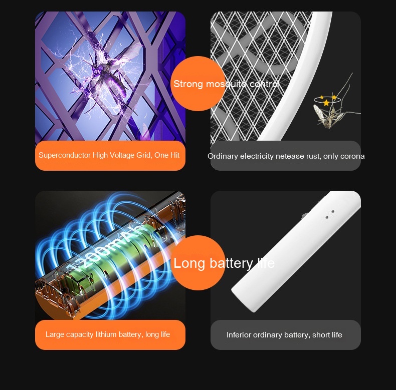 Mosquito Swatter Household Rechargeable Two-in-one