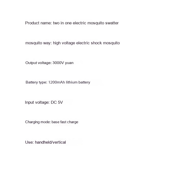 Mosquito Swatter Household Rechargeable Two-in-one