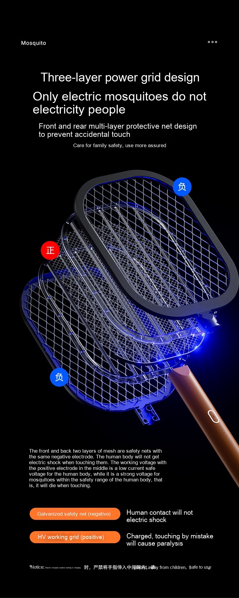 Mosquito Swatter Household Rechargeable Two-in-one