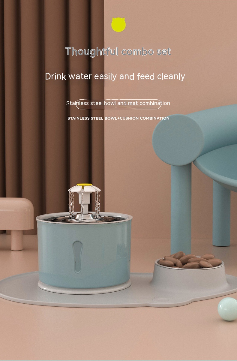 Title 7, Pet Water Dispenser Small Flower Fountain Filte...