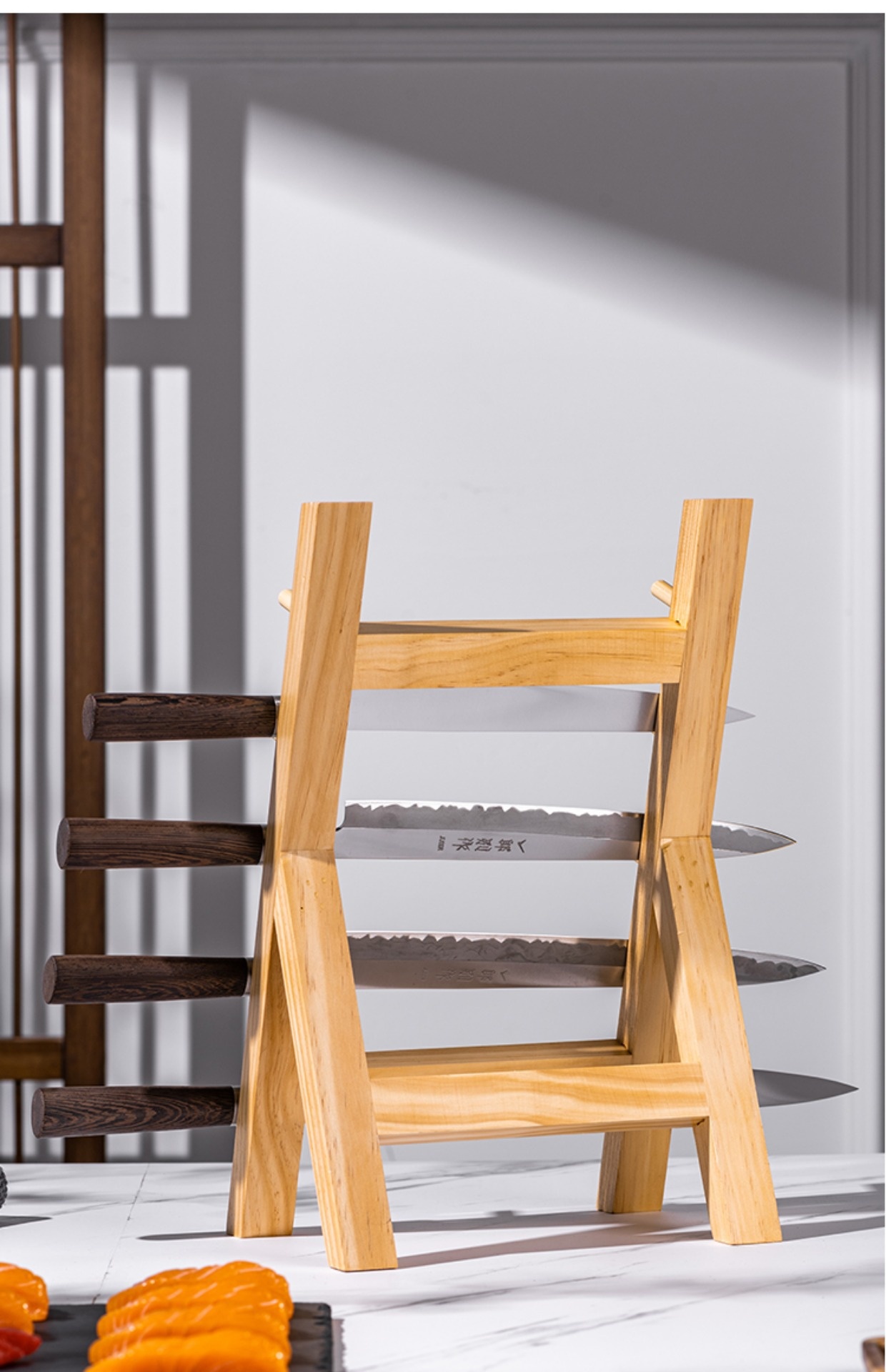 Title 7, Kitchen Knife Storage Rack Solid Wood Knife Hol...