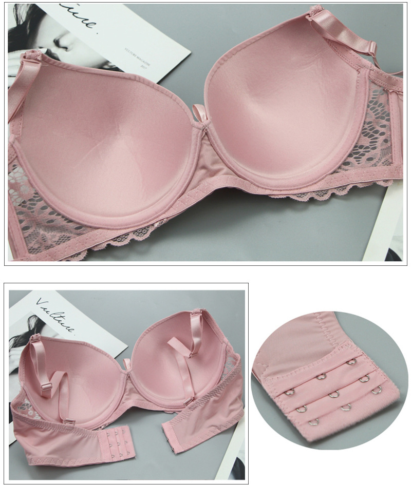 Title 4, Plus Size Comfort French Lace Pure Shiny Side Bra