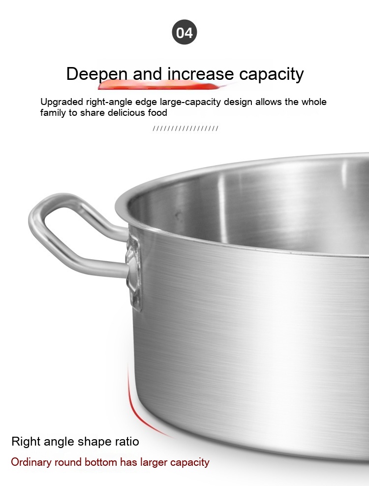 Title 7, Single Bottom Soup Pot Stainless Steel Inductio...