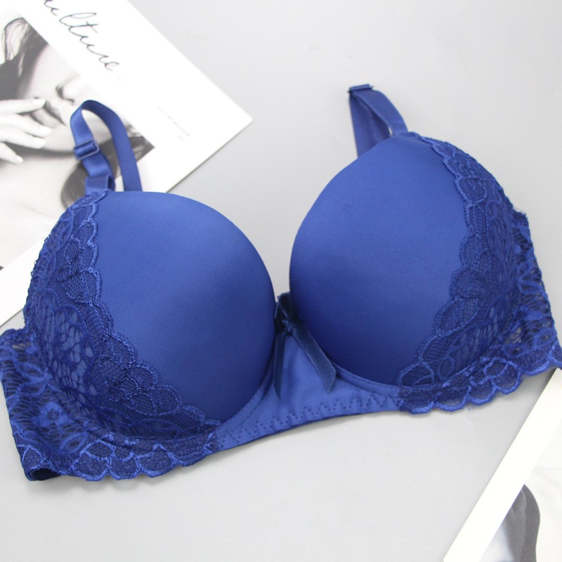 Title 4, Plus Size Comfort French Lace Pure Shiny Side Bra