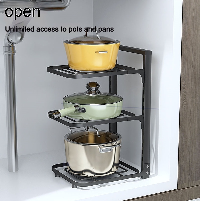 Title 3, Pot Storage Kitchen Stainless Steel Storage Rac...