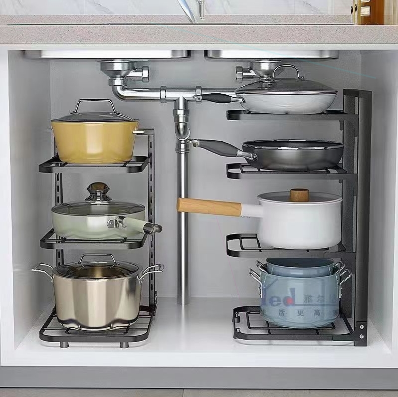 Title 6, Pot Storage Kitchen Stainless Steel Storage Rac...