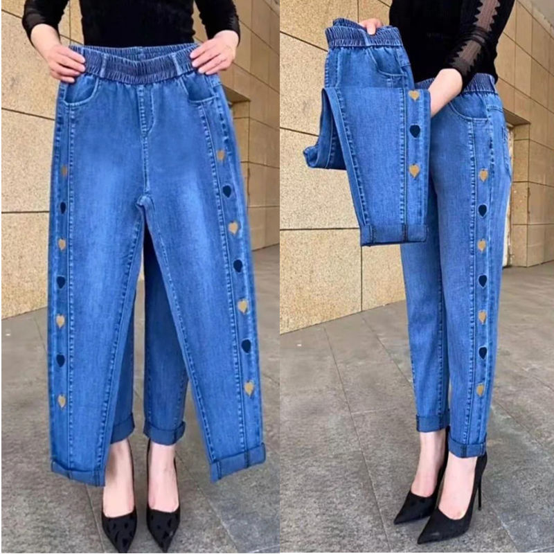 Title 13, Dames plus size jeans met hoge taille, slanke p...