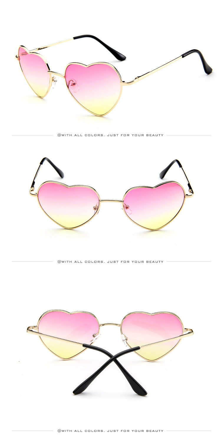 Title 6, Nouveau style de lunettes de soleil coeur de pê...