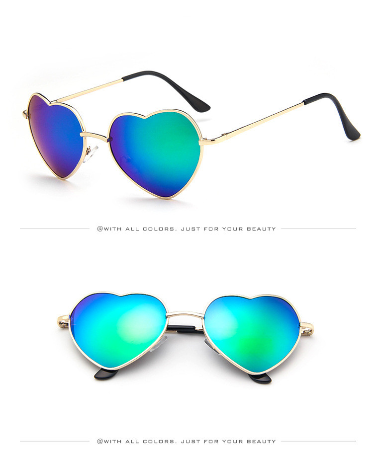 Title 10, Nouveau style de lunettes de soleil coeur de pê...