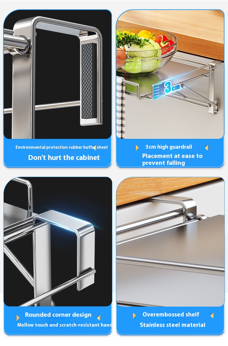 Title 7, Stainless Steel Foldable Kitchen Countertop Com...