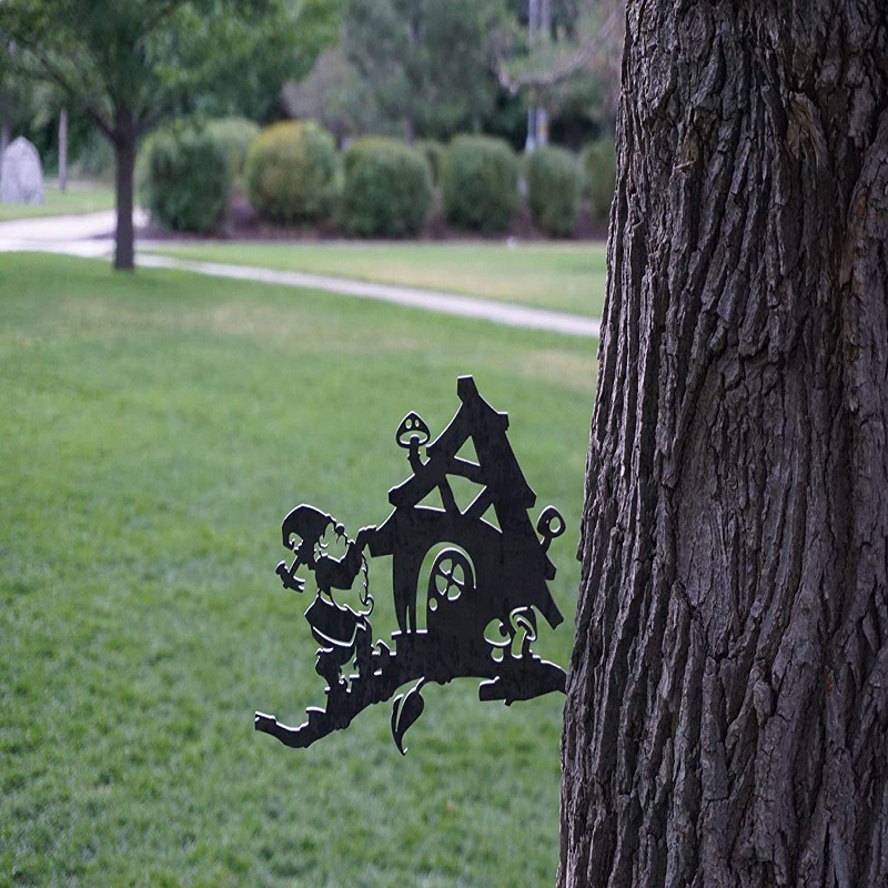 Title 2, Decorazione giardino silhouette metallo Goblin ...