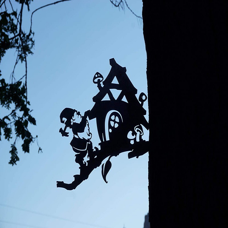 Title 3, Decorazione giardino silhouette metallo Goblin ...