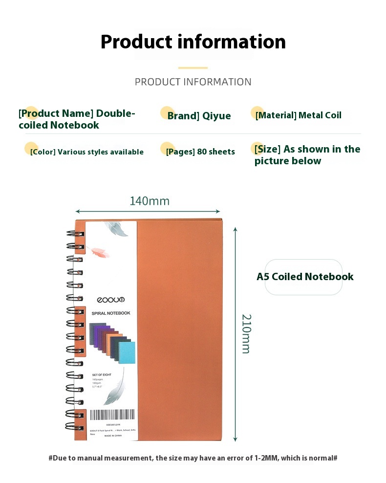 Title 9, Studenten leren Coil Business Notebook Wit Klad...