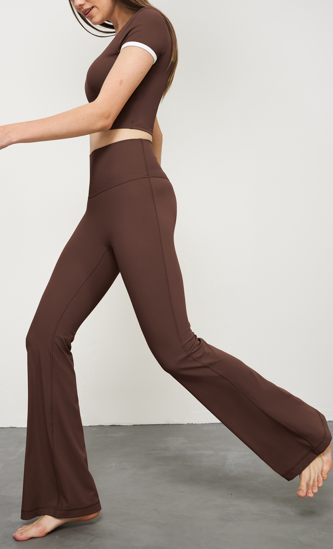 Title 5, Nude Feel Yogahose mit weitem Bein, hoher Taill...