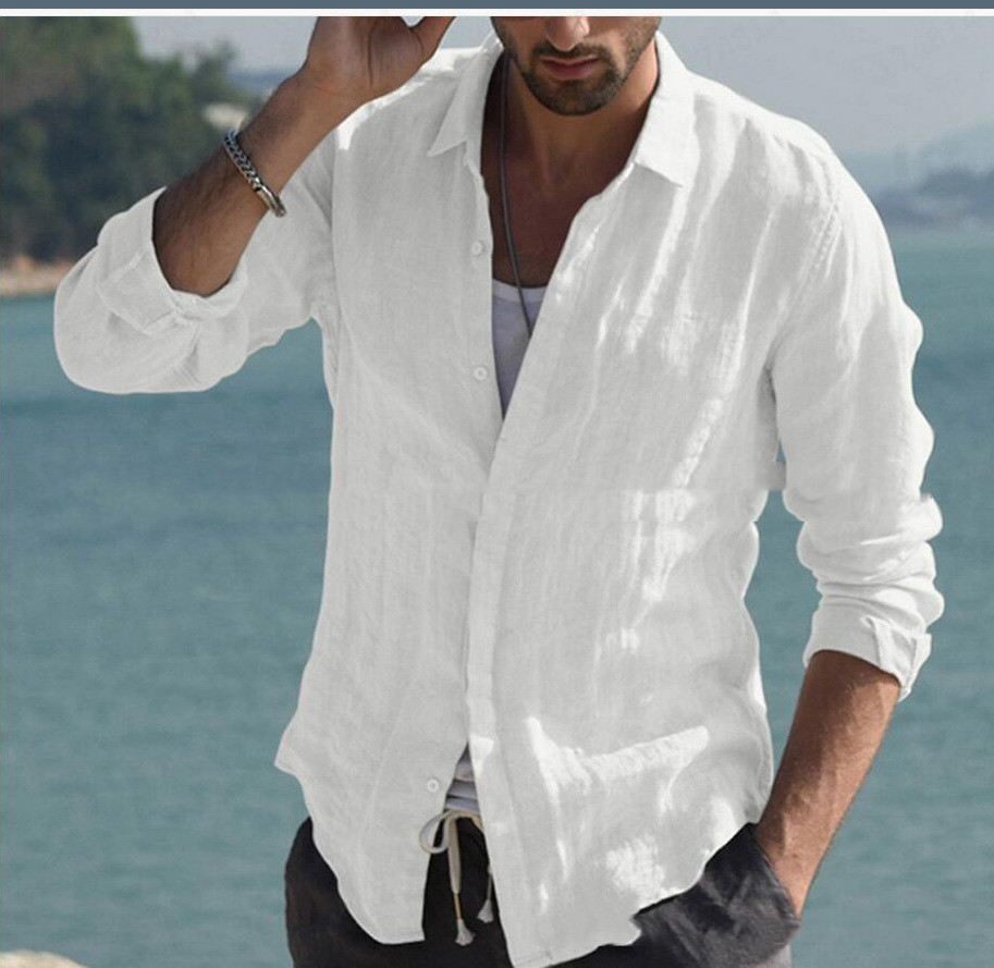 Title 2, Cardigan de couleur unie pour hommes, chemise f...