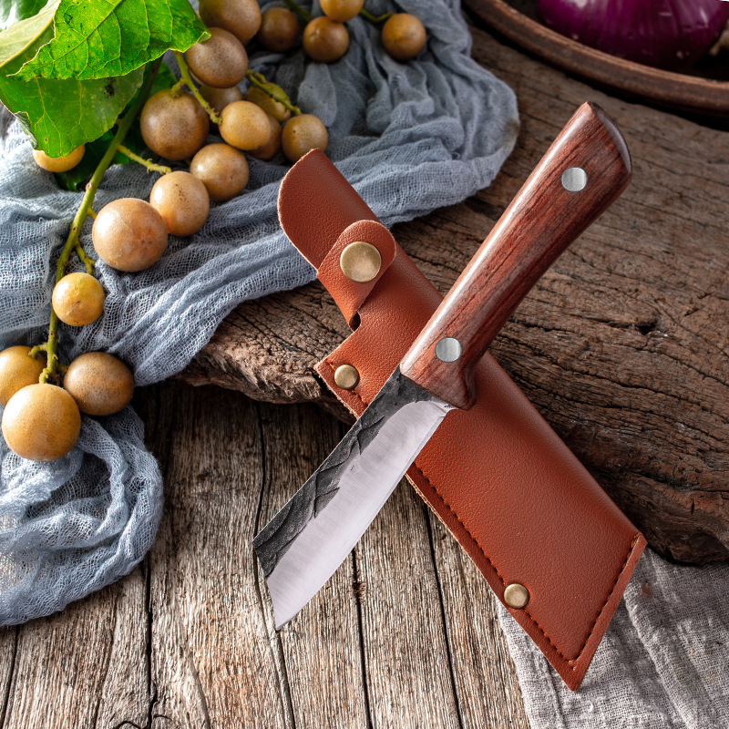 Title 2, Multi-purpose Knife With Leather Sheath Handle ...