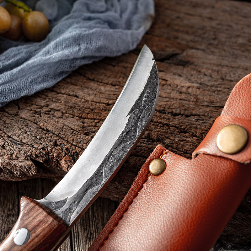 Title 4, Multi-purpose Knife With Leather Sheath Handle ...