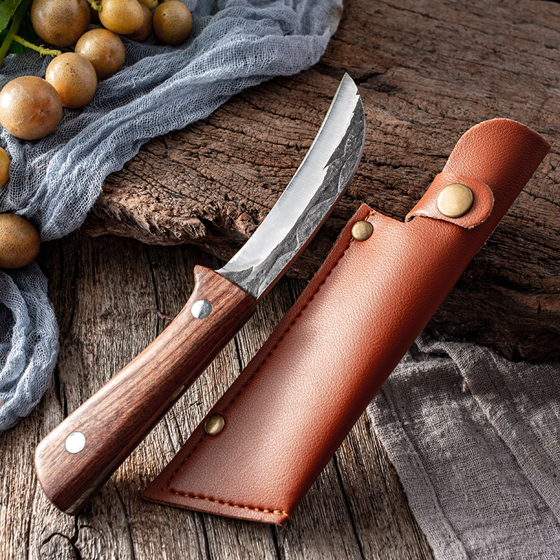 Title 5, Multi-purpose Knife With Leather Sheath Handle ...