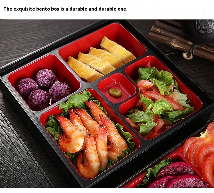 Title 8, Japanese Lunch Box Wood Grain Plastic Lunch Box...