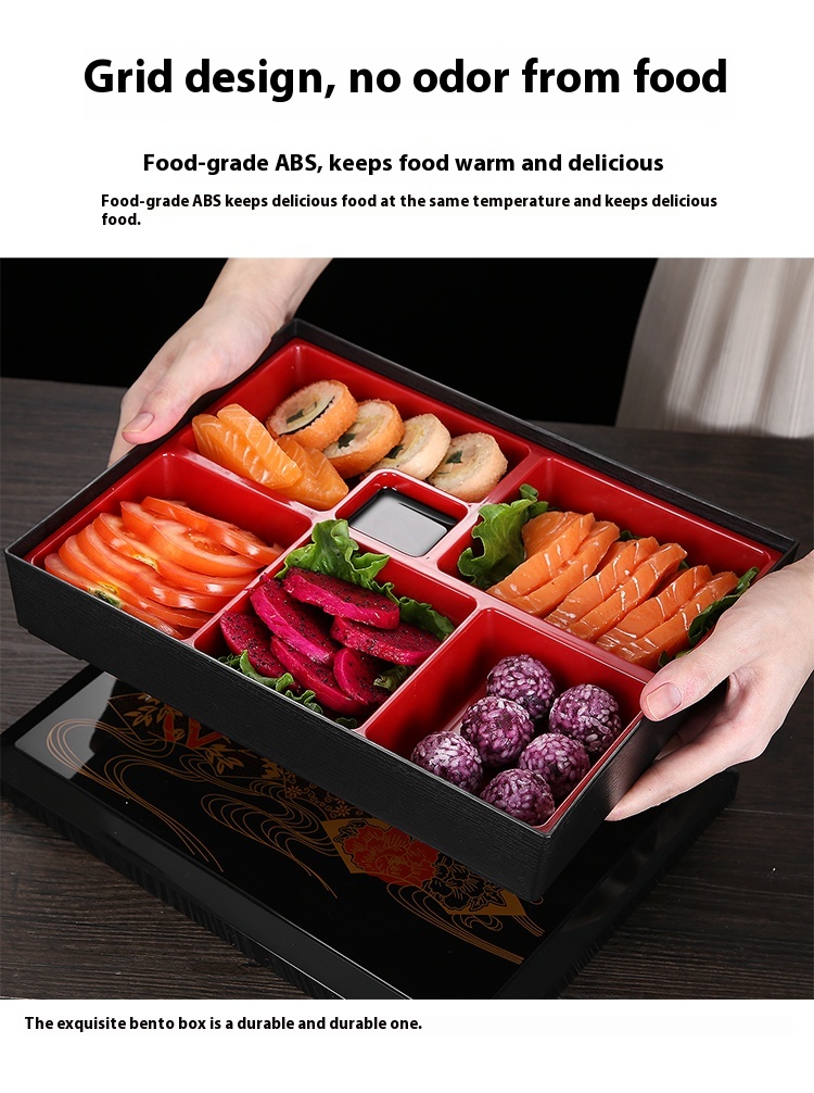 Title 9, Japanese Lunch Box Wood Grain Plastic Lunch Box...