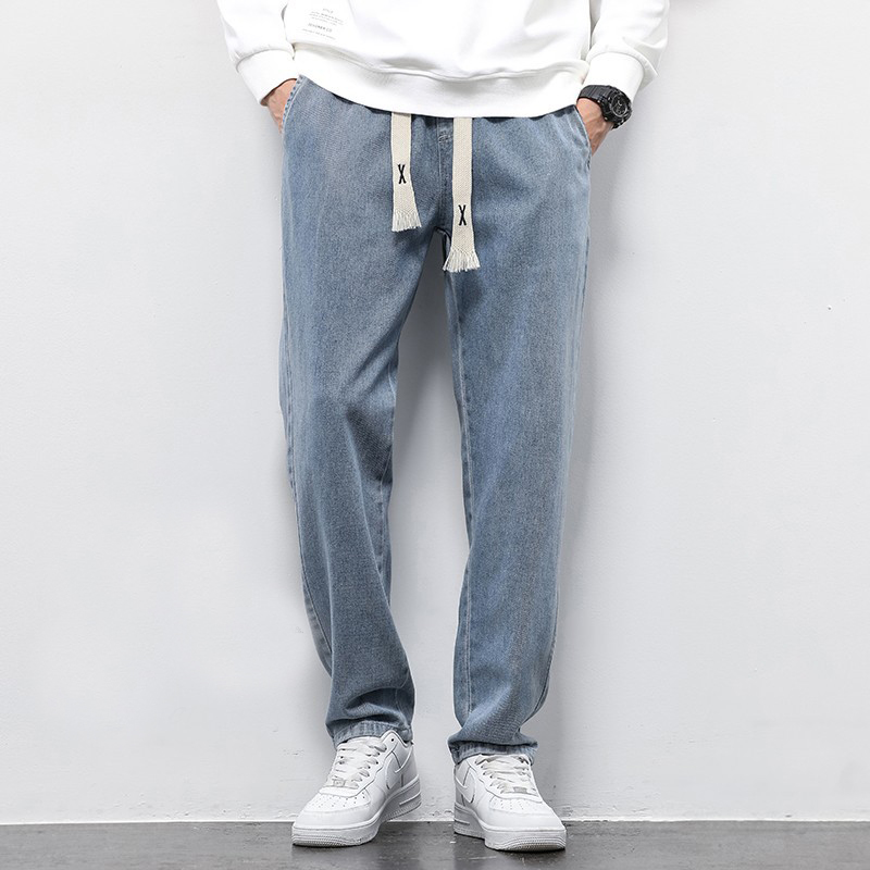 Title 2, Mens Summer Loose Wide Leg Jeans Pants Fashion...