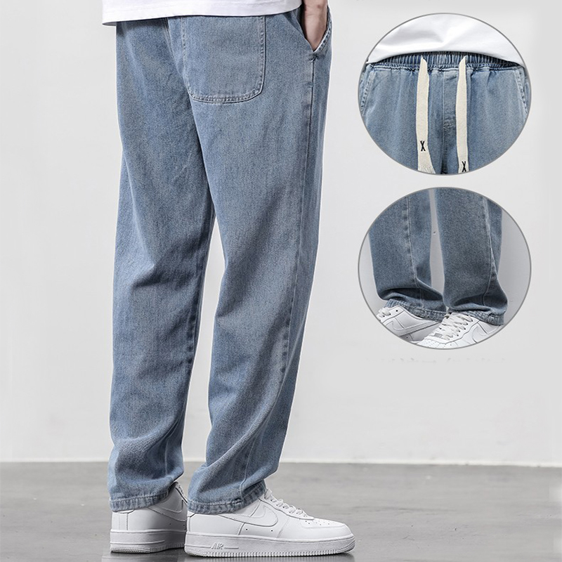 Title 4, Mens Summer Loose Wide Leg Jeans Pants Fashion...