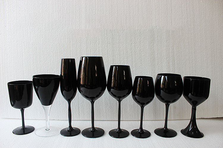 Title 1, Black Wine Glass Crystal Handmade Home Decorat...