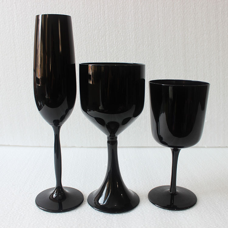 Title 2, Black Wine Glass Crystal Handmade Home Decorat...