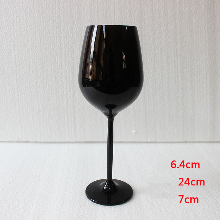 Title 3, Black Wine Glass Crystal Handmade Home Decorat...