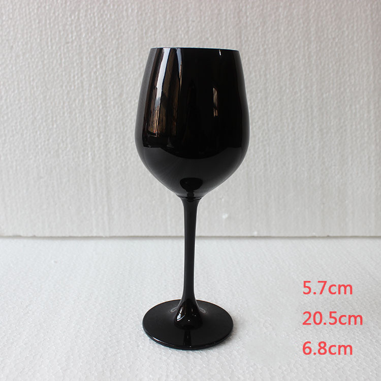 Title 4, Black Wine Glass Crystal Handmade Home Decorat...