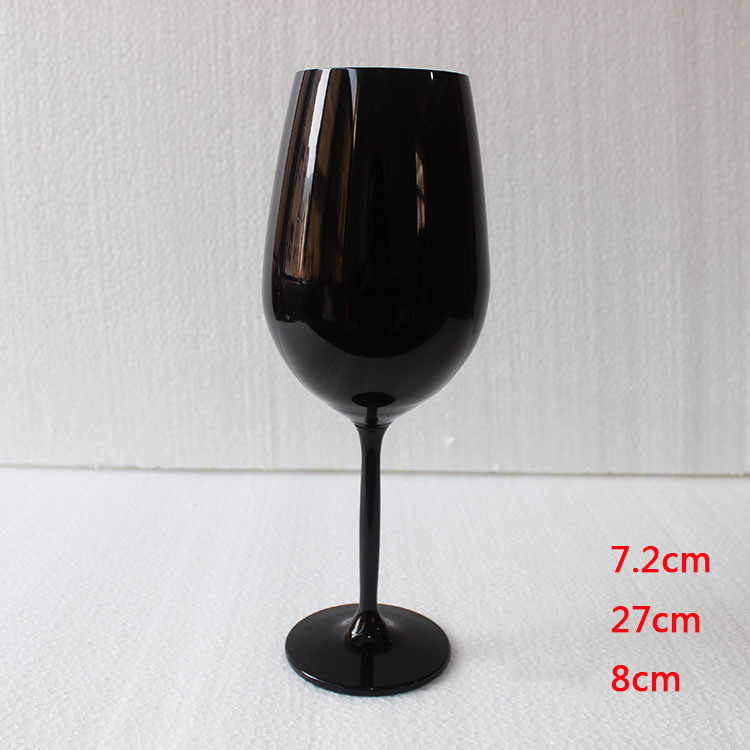 Title 7, Black Wine Glass Crystal Handmade Home Decorat...