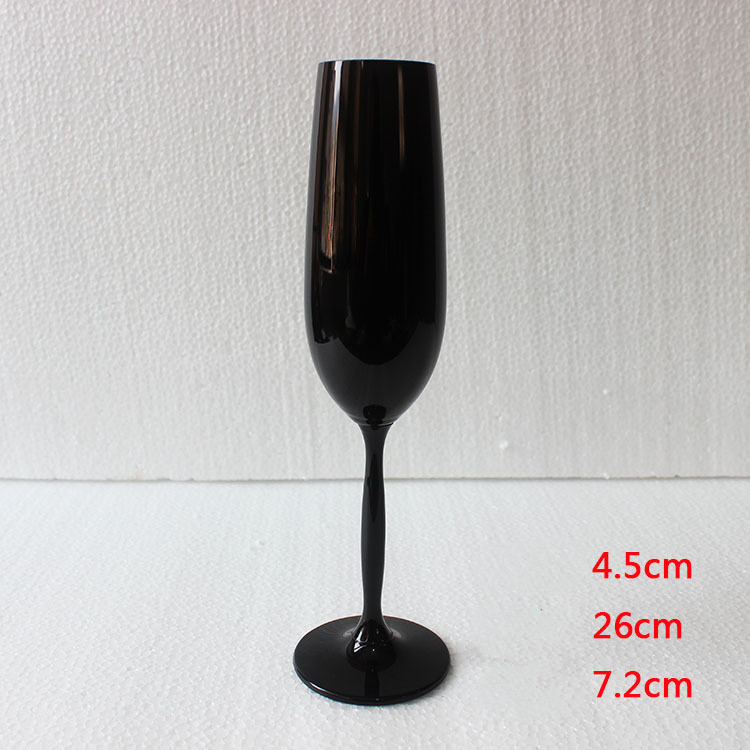 Title 8, Black Wine Glass Crystal Handmade Home Decorat...