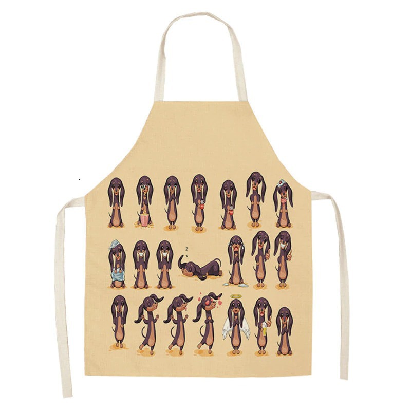 Title 6, Cartoon Puppy Sleeveless Apron Home Daily Use